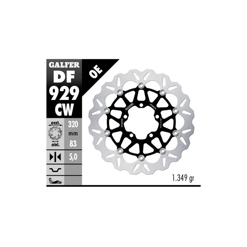 Disco de freno flotante Galfer Floatech® Road DF929JCW – Ø 320 mm