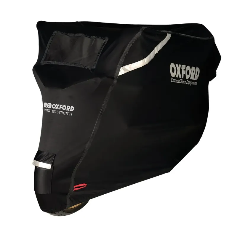 Funda para moto Oxford Protex Stretch Outdoor Premium negro talla M - CV161