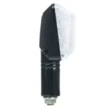 Intermitentes MOTO led  rectangulares Oxford – brazo corto, negro, lente transparente