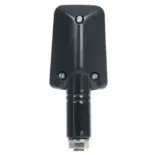 Intermitentes MOTO led  rectangulares Oxford – brazo corto, negro, lente transparente