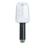 Intermitentes moto rectangulares Oxford (mango largo) – Negro, lente transparente LED