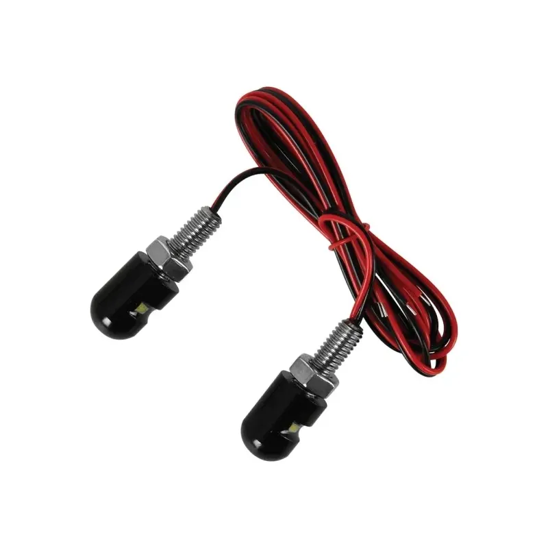 Luz de matricula moto incorporada en tornillos Halo Bolts (pareja)