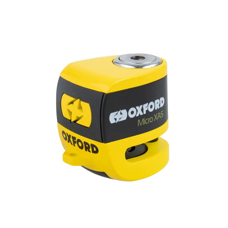 Candado de disco Oxford Micro X45 con alarma amarillo/negro - LK213