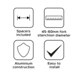 Adaptadores Oxford Fork Mount – Iluminación en horquilla CNC, M8 (par)