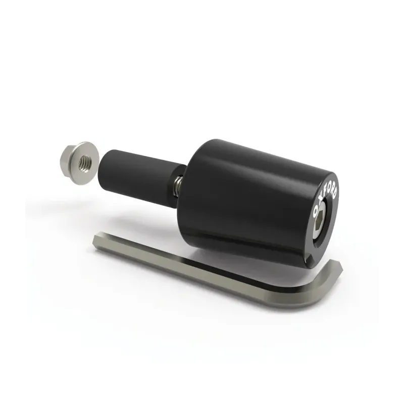 Contrapesos de manillar de aluminio CNC, negros Oxford