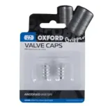 Tapones de válvula moto  Oxford Gripper Silver (pareja) – aleación CNC anodizada