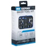Kit de herramientas moto 28 piezas con estuche compacto Oxford Biker Toolkit