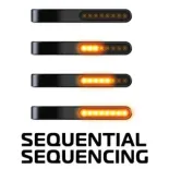 Intermitentes moto secuenciales montados en horquilla (par) Oxford DarkTurner LED