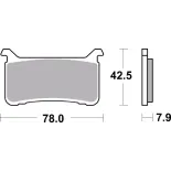 Pastillas de freno moto Brembo sinterizadas 07HO63SA
