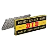 Cadena DID 520 de 118 pasos color acero y cierre clip 28031180R