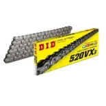 Cadena DID 520 VX3 114 pasos color acero con remache - 28831145Z