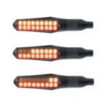 Intermitentes traseros moto Nightrider Duo – LED secuenciales 2-en-1 con luces de freno