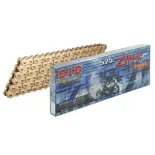 Cadena DID 525 ZVM-X de 118 pasos color oro  y cierre de remache - 28041189Z