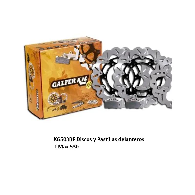 Kit freno delantero BASIC Galfer KG503BF Yamaha T-MAX 530 discos Wave