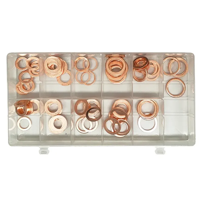 Surtido arandelas de cobre para cárter Toolhub 9830 – 100 pzs