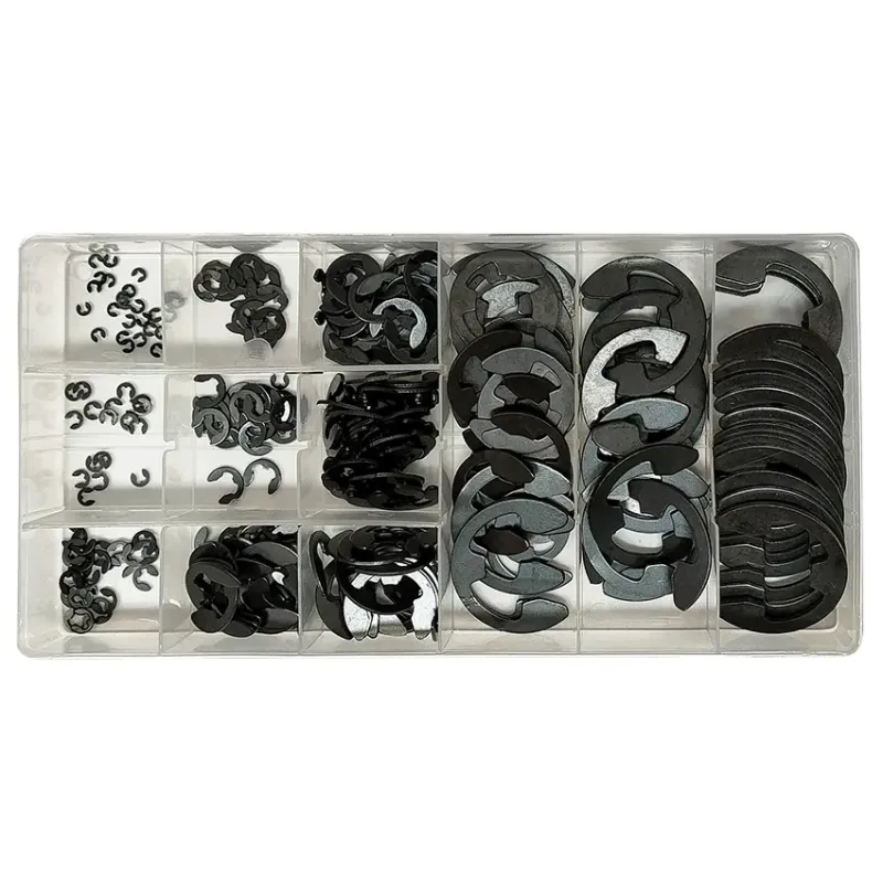 Surtido clips tipo E Toolhub 9822 anillos elásticos exteriores – 300 pzs