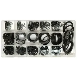 Surtido circlips externos Toolhub 9821 para ejes ranurados – 300 pzs