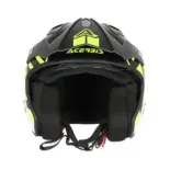 Casco Acerbis Jet Aria Graphic Sport 22-06 color negro y amarillo fluor mate 0026602.457