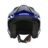 Casco Acerbis Jet Aria Graphic Sport 22-06 color negro y azul mate 0026602.295