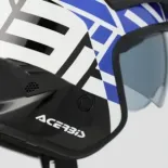 Casco Acerbis Jet Aria Graphic Sport 22-06 color negro y azul mate 0026602.295