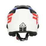 Casco Acerbis Jet Aria Graphic Sport 22-06 color blanco, azul y rojo glossy 0026602.034