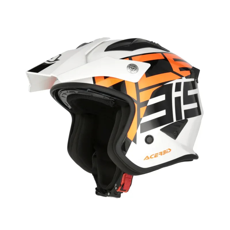 Casco Acerbis Jet Aria Graphic Sport 22-06 Blanco Naranja 