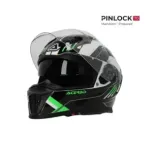 Casco integral Acerbis Homologación 22-06 negro y verde 0026016.325
