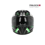 Casco integral Acerbis Homologación 22-06 negro y verde 0026016.325