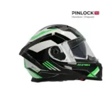 Casco integral Acerbis Homologación 22-06 negro y verde 0026016.325