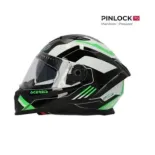 Casco integral Acerbis Homologación 22-06 negro y verde 0026016.325