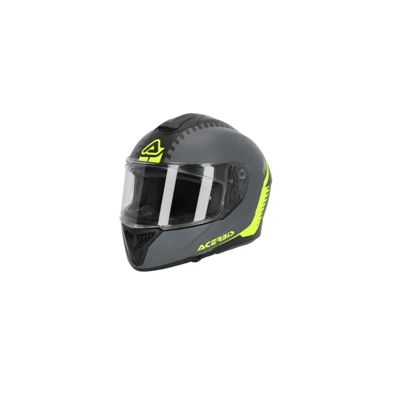 Casco integral Acerbis Krapon 22-06 gris y amarillo 0024663.290