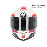 Casco Acerbis Krapon blanco y rojo Homologación 22-06 0024663.239