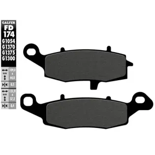Pastillas de freno moto Galfer Sinter Street FD174G1370 delantero izquierda