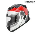 Casco modular Acerbis Serel 22-06 rojo y gris - 0025201.239