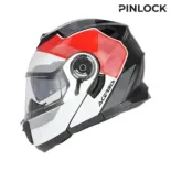 Casco modular Acerbis Serel 22-06 rojo y gris - 0025201.239