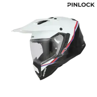 Casco integral Acerbis Assault negro y blanco para carretera y off-road - 0026652.237