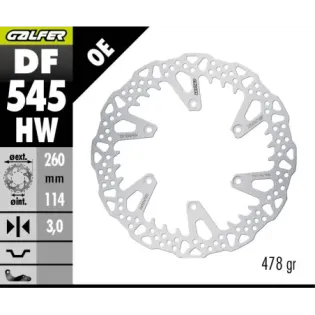 Disco de freno delantero Galfer DUCATI DESMO 450 MX (Front)