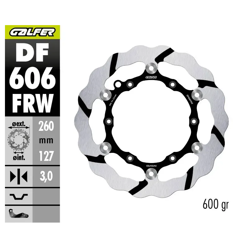 Disco de freno delantero Galfer DF606FRW KTM SXS POWER WAVE RANURADO