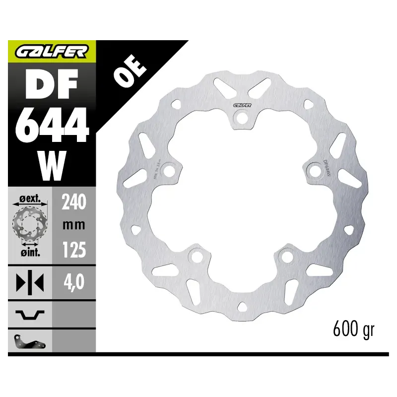 Disco freno trasero Wave Galfer DF644W Kove 800X Pro