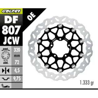 Disco freno delantero Wave Floatech Galfer DF807JCW Ducati DesertX/Diavel/Hypermotard/Mult