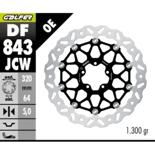 Disco freno delantero Wave Floatech Galfer DF843JCW KTM 1290 Super Duke / CFMOTO 800 320x5