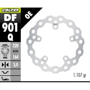 Disco freno delantero Galfer CUBIQ DF901Q Harley Touring MY23/24 320x5