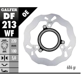 Disco freno trasero Galfer Wave fijo 220x5mm DF213WF