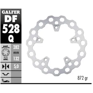 Disco de freno trasero Galfer DF528Q CUBIQ 282x5 mm Yamaha T-Max 530/560