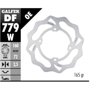 Disco freno Galfer DF779W Wave 160x2.5 mm 4 tornillos Ø84 KTM 50 SX / TC 50 / MC 50
