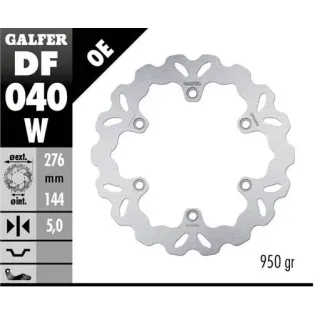 Disco freno trasero Wave Galfer DF040W 276x5 mm 6 tornillos Ø166 Honda Deauville/CB/CBR/VT