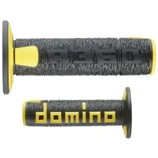 Juego de puños Domino negros-amarillos Off Road A36041C4047A7-0