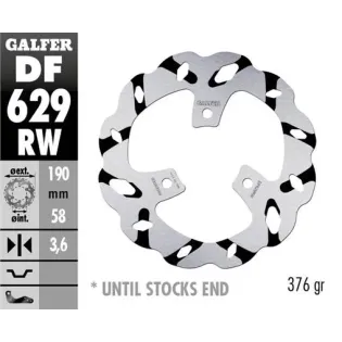 Disco freno moto Galfer Wave fijo 190X3.6Mm DF629R