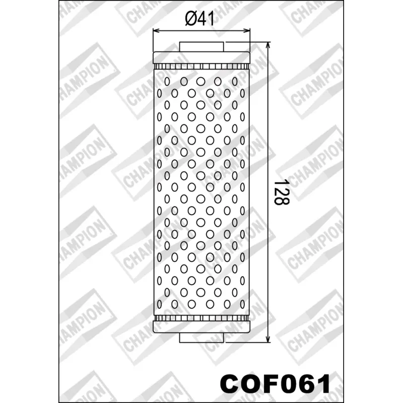 Filtro de aceite Champion para moto COF061