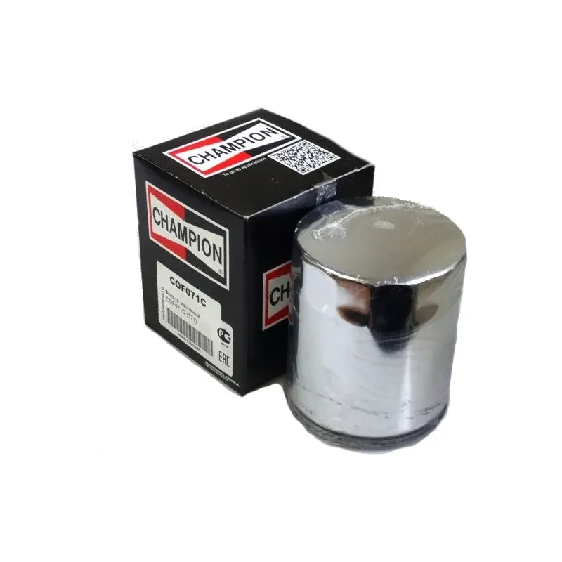 Filtro de aceite Champion para moto acabado cromado COF071C